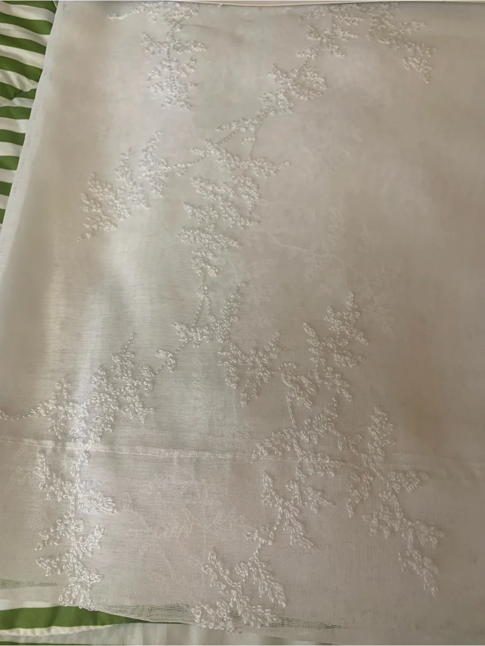 Laura Ashley White Embroidered Sheer Pole Top Panels - Set of 4
